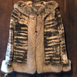 Rex Rabbit and Silver Fox 3/4 length coat